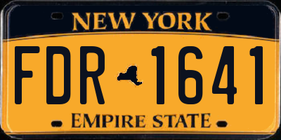 NY license plate FDR1641