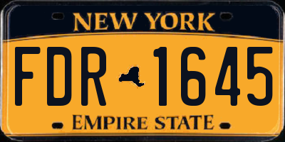 NY license plate FDR1645