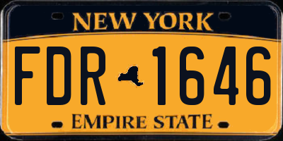 NY license plate FDR1646