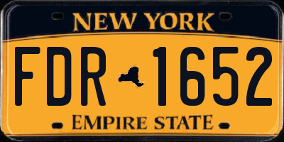 NY license plate FDR1652