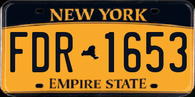 NY license plate FDR1653
