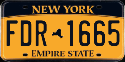 NY license plate FDR1665