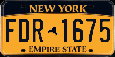 NY license plate FDR1675