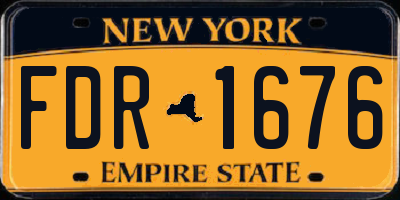 NY license plate FDR1676