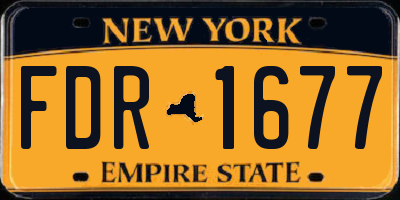NY license plate FDR1677