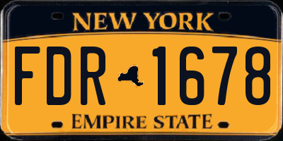 NY license plate FDR1678