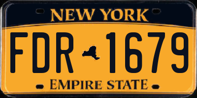 NY license plate FDR1679