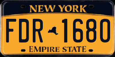 NY license plate FDR1680