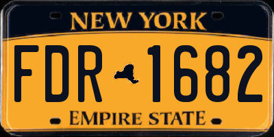 NY license plate FDR1682
