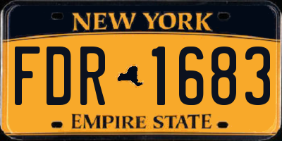 NY license plate FDR1683