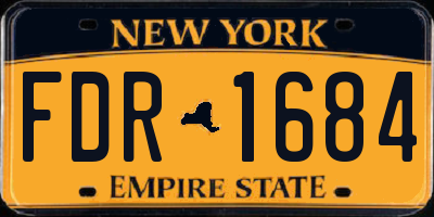 NY license plate FDR1684