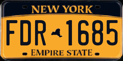 NY license plate FDR1685