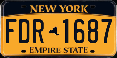 NY license plate FDR1687