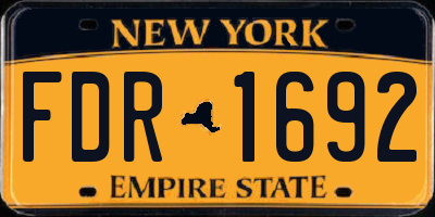 NY license plate FDR1692