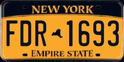 NY license plate FDR1693