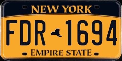 NY license plate FDR1694