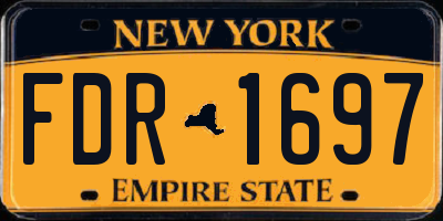 NY license plate FDR1697