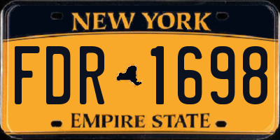NY license plate FDR1698