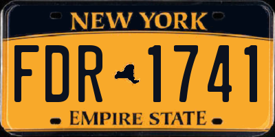NY license plate FDR1741