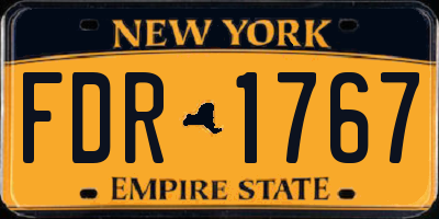 NY license plate FDR1767