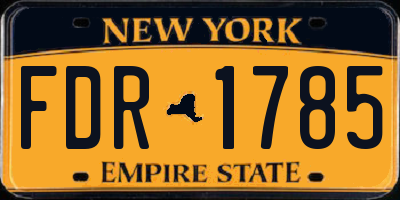NY license plate FDR1785