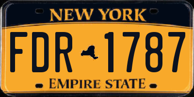 NY license plate FDR1787