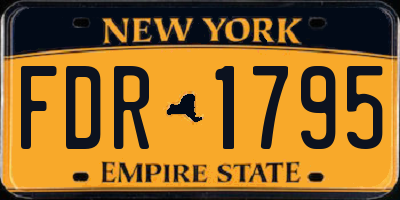 NY license plate FDR1795