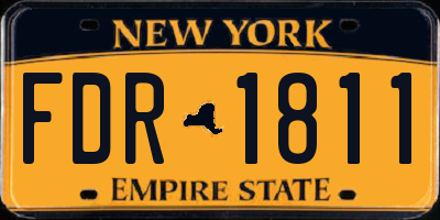 NY license plate FDR1811