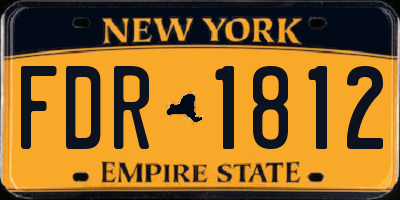 NY license plate FDR1812