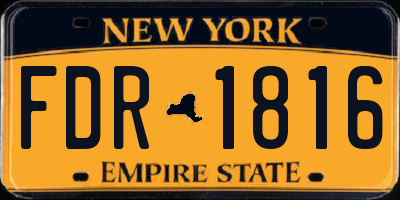 NY license plate FDR1816