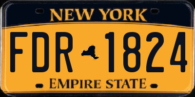 NY license plate FDR1824