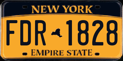 NY license plate FDR1828