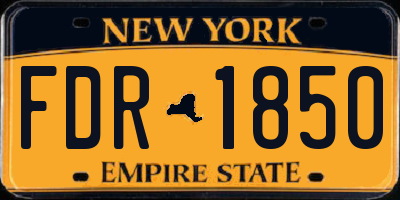 NY license plate FDR1850