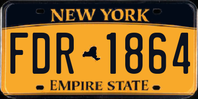 NY license plate FDR1864