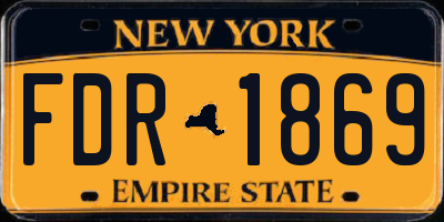 NY license plate FDR1869