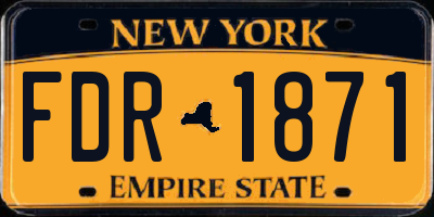 NY license plate FDR1871