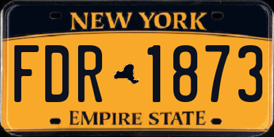 NY license plate FDR1873