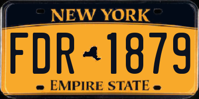 NY license plate FDR1879