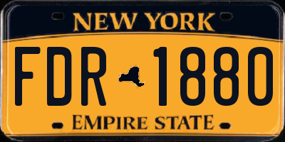NY license plate FDR1880
