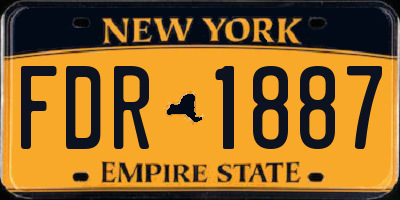 NY license plate FDR1887
