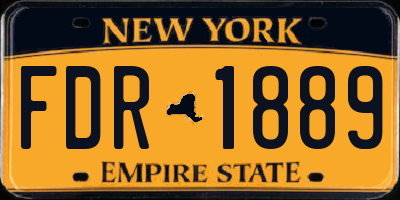 NY license plate FDR1889