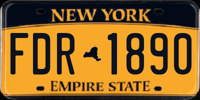 NY license plate FDR1890