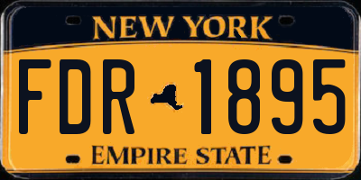 NY license plate FDR1895
