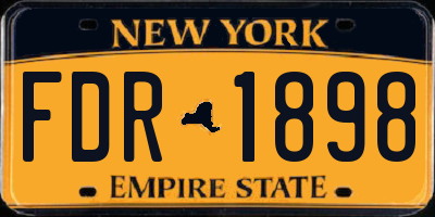 NY license plate FDR1898