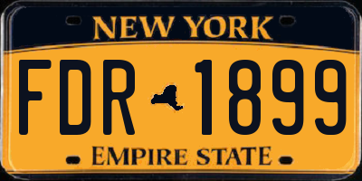 NY license plate FDR1899