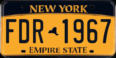 NY license plate FDR1967