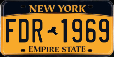 NY license plate FDR1969
