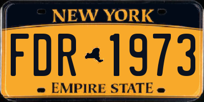 NY license plate FDR1973
