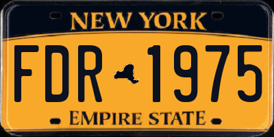 NY license plate FDR1975