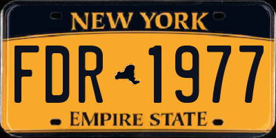 NY license plate FDR1977